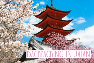 Backpacking in Japan Cherry Blossom Temple Sakura Featured